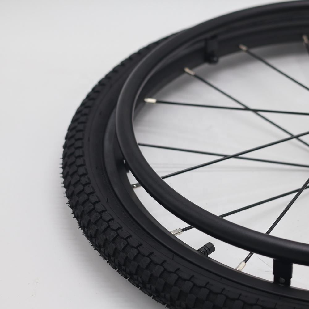 MUNIU Off-Road Sport Manual Aluminum Wheelchair Accessories 24x1.95 Iron Spoke Aluminum Hub Rear Wheel Spare Parts Model MN20-R6