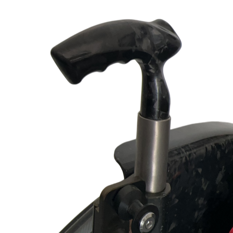 FH21-04 Carbon Fiber Wheelchair Push Handle Grip Adjustable Height 3K Twill Forged 22mm Pipe Diameter
