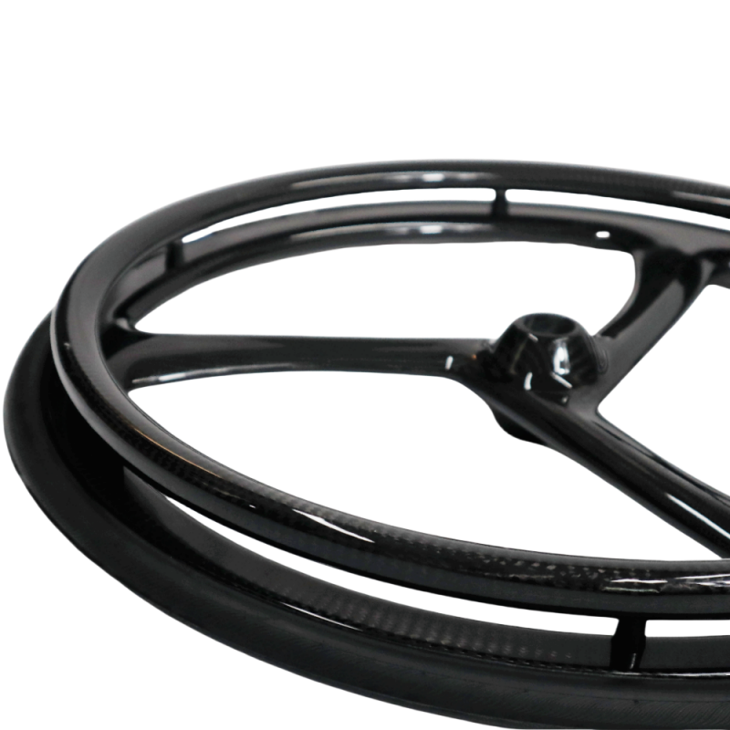 MUNIU MN20-R7C Wheelchair Parts 3 Spoke Carbon Fiber Rim 24 Inch Wheel Tyre Carton Box China